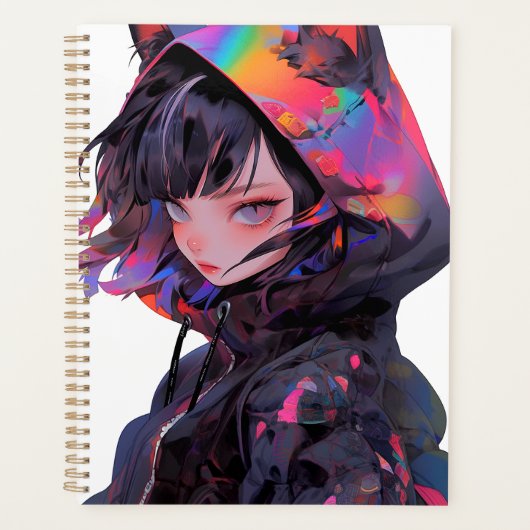 Schattig anime catgirl planner (Voorkant)