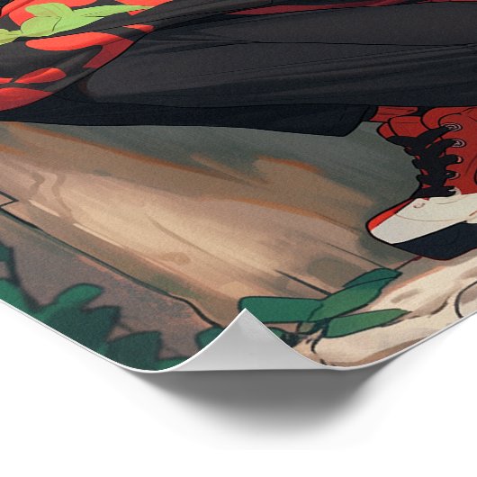 Schattig anime catgirl poster (Hoek)