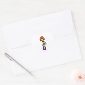 schattig anime chibi meisje hart sticker (Envelop)