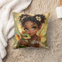 Schattig Anime Feeënmeisje en Chibi Draak
