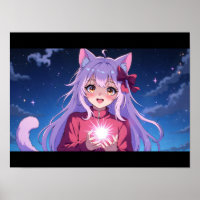 Schattig Anime Kat Meisje