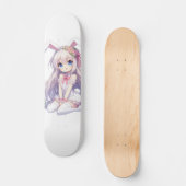 schattig, anime konijntje Pasen Persoonlijk Skateboard (Voorkant)