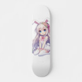 schattig, anime konijntje Pasen Persoonlijk Skateboard (Voorkant)