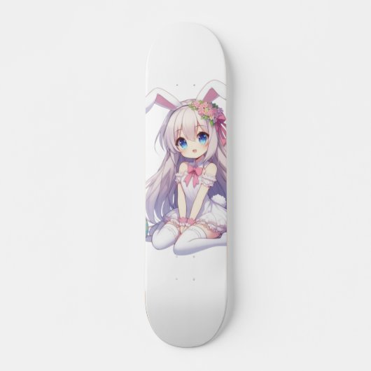 schattig, anime konijntje Pasen Persoonlijk Skateboard (Voorkant)