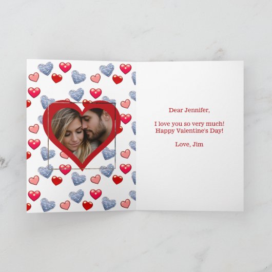 Schattig Anime Koppel Gepersonaliseerde Valentijns Feestdagen Kaart (Binnen)