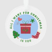 Schattig Anime Koppel Kerstmis Ornament (achterkant)