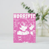 Schattig anime meisje briefkaart (Staand voorkant)