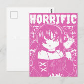 Schattig anime meisje briefkaart (Voorkant / Achterkant)