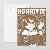 Schattig anime meisje briefkaart (Voorkant / Achterkant)
