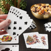 Schattig anime-meisje dat de boom snoeit pokerkaarten (Insitu)