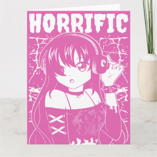 Schattig anime meisje kaart