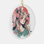 Schattig anime meisje keramisch ornament (Rechts)