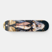 Schattig anime meisje met zilveren haar persoonlijk skateboard (Horizontaal)