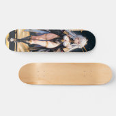 Schattig anime meisje met zilveren haar persoonlijk skateboard (Horizontaal)