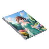 Schattig Anime Meisje Notitieboek (Rechterzijde)