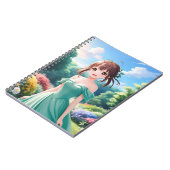 Schattig Anime Meisje Notitieboek (Linkerzijde)