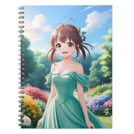 Schattig Anime Meisje Notitieboek