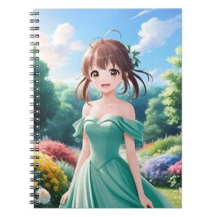 Schattig Anime Meisje Notitieboek
