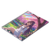 Schattig Anime Meisje Notitieboek (Linkerzijde)