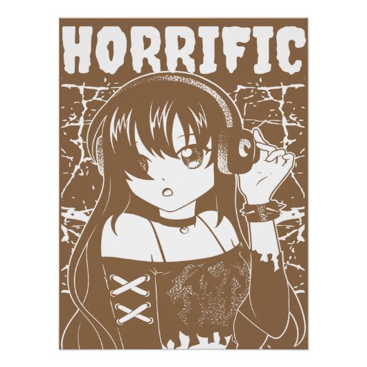 Schattig anime meisje perfect poster (Voorkant)