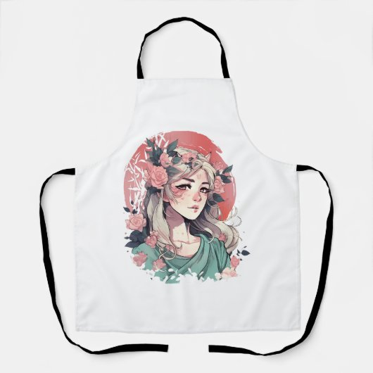Schattig Anime Meisje Schort (Voorkant)