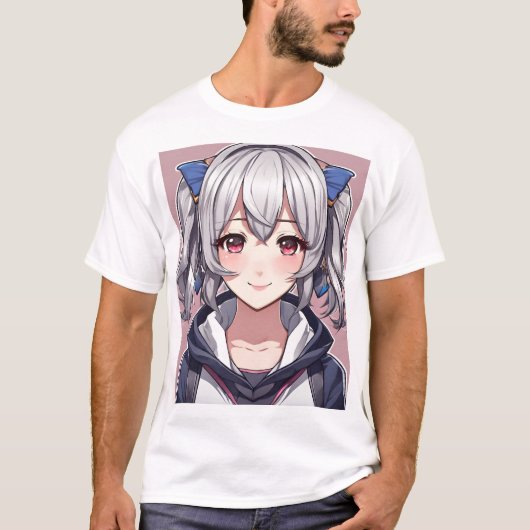 schattig anime meisje t-shirt (Voorkant)