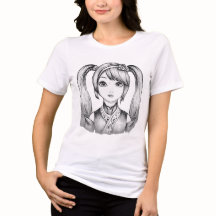 Schattig Anime Meisje Vlechten Lijn Kunst Schets G