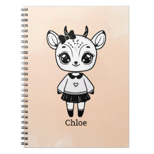 Schattig Antelope Girl - Schattige Doodle Design Notitieboek