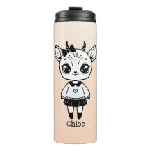 Schattig Antelope Girl - Schattige Doodle Design
