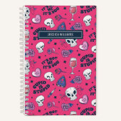 Schattig anti Valentijnsdag tiener krabbelpatroon  Notitieboek (Voorkant)