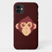 Schattig apengezicht in pixels Case-Mate iPhone case (Achterkant)