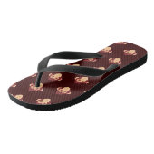 Schattig apengezicht in pixels teenslippers (Schuin)