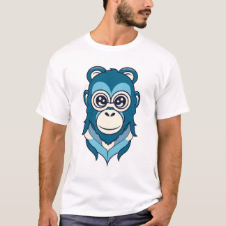 Schattig apenillustratieontwerp t-shirt