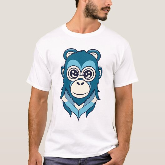 Schattig apenillustratieontwerp t-shirt (Voorkant)