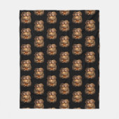 Schattig Apenkoppel Knuffel Apenknuffel Kunst Fleece Deken (Voorkant)