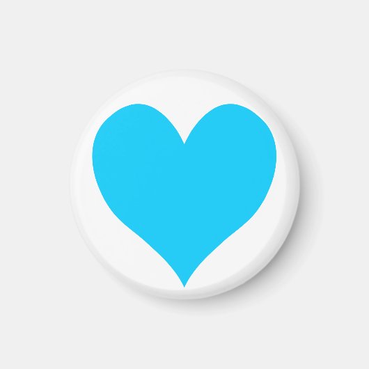 Schattig Aqua Blauw Hart Magneet (Voorkant)