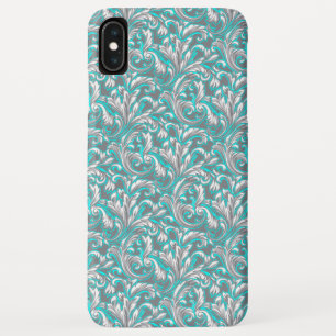 Schattig aqua grijs naadloos bloemmotief Case-Mate iPhone case