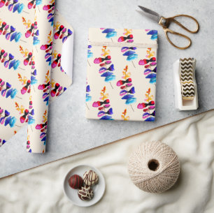 Schattig aquarel bloemendesign cadeaupapier