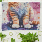 Schattig Aquarel Koperkleurig Kittens Theedoek (Gevouwen)