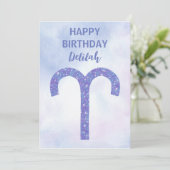Schattig Aries Astrologie Teken Persoonlijk Kaart (Staand voorkant)