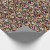 Schattig Art Deco tegelpatroon  Cadeaupapier (Hoek)