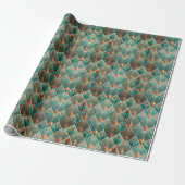 Schattig Art Deco tegelpatroon Cadeaupapier (Uitgerold)