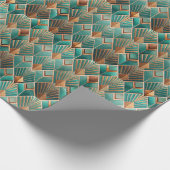 Schattig Art Deco tegelpatroon Cadeaupapier (Hoek)