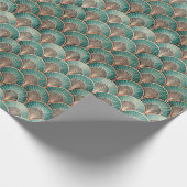 Schattig Art Deco tegelpatroon Cadeaupapier (Hoek)