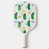 Schattig augurken spelen Pickleball Paddle (Achterkant)