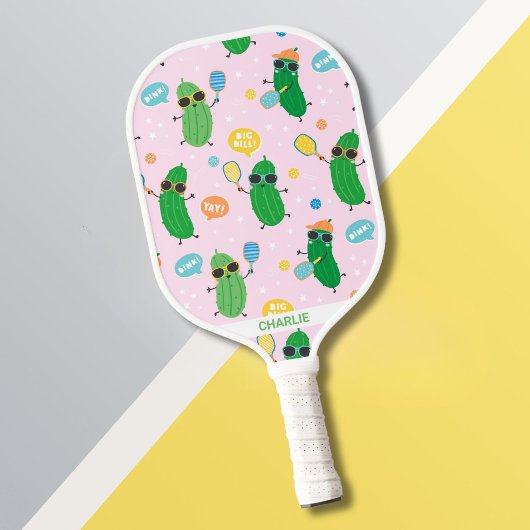 Schattig augurken spelen Pickleball Paddle