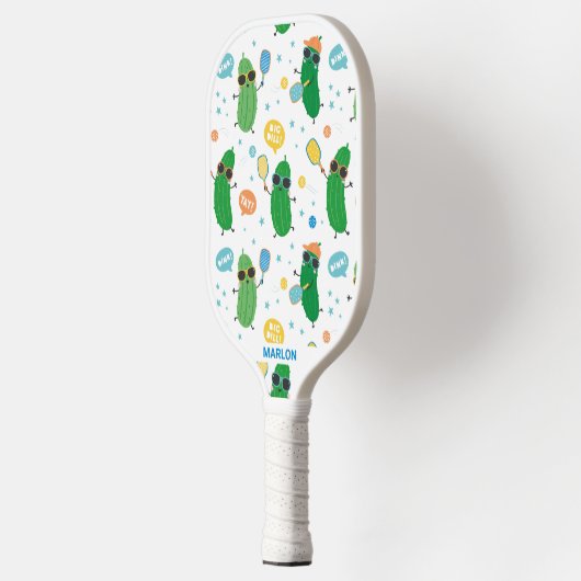 Schattig augurken spelen Pickleball Pickleball Paddle (Links)