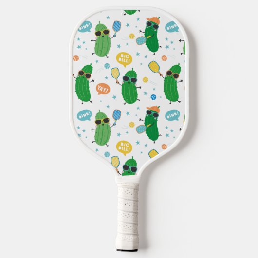 Schattig augurken spelen Pickleball Pickleball Paddle (Achterkant)