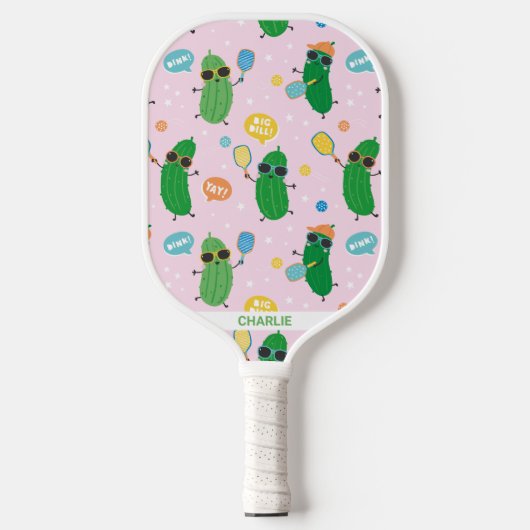 Schattig augurken spelen Pickleball Pickleball Paddle (Voorkant)