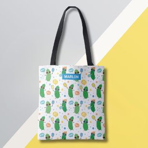 Schattig augurken spelen Pickleball Tote Bag